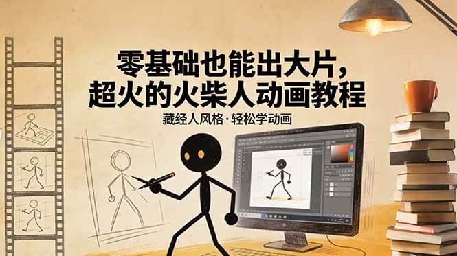 （17464期）零基础也能出大片，超火的火柴人动画教程（藏经人风格） - 项目资源网
