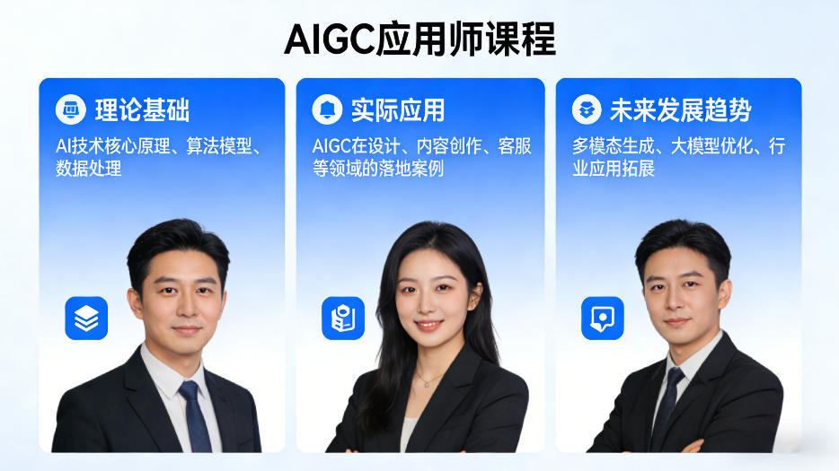 AIGC应用师课程，覆盖了AI技术的理论基础、实际应用、以及未来发展趋势 - 项目资源网