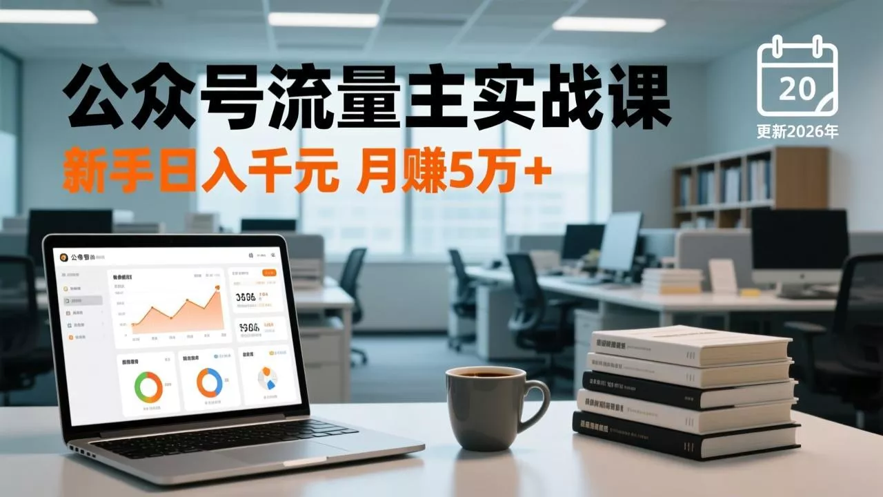 公众号流量主实战课-更新26年3月，爆文写作、流量池运营、多平台分发，新手日入千元月赚5w+ - 项目资源网