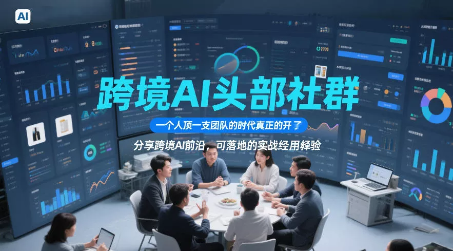 跨境AI头部社群，一个人顶一支团队的时代真正的开始了，分享跨境AI前沿，可落地的实战经验(更新6月19日) - 项目资源网
