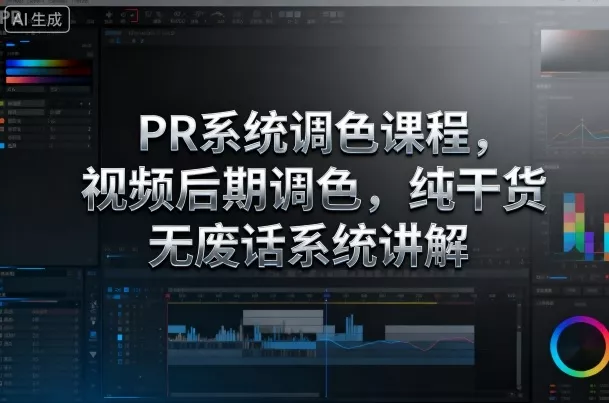 PR系统调色课程，视频后期调色，纯干货无废话系统讲解 - 项目资源网