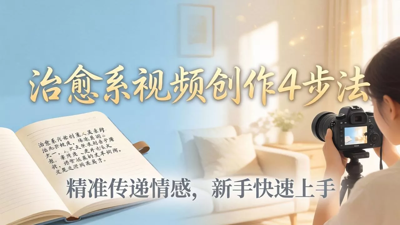 治愈系视频创作4步法：从文案打磨到画面呈现，精准传递情感，新手快速上手出优质内容 - 项目资源网