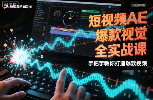 短视频AE爆款视觉全实战课，手把手教你打造爆款视频 - 项目资源网