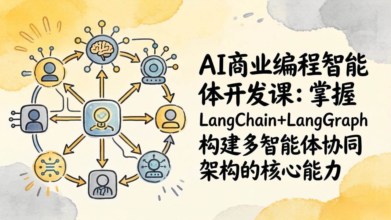 （17608期）AI商业编程智能体开发课：掌握LangChain+LangGraph构建多智能体协同架构的核心能力 - 项目资源网