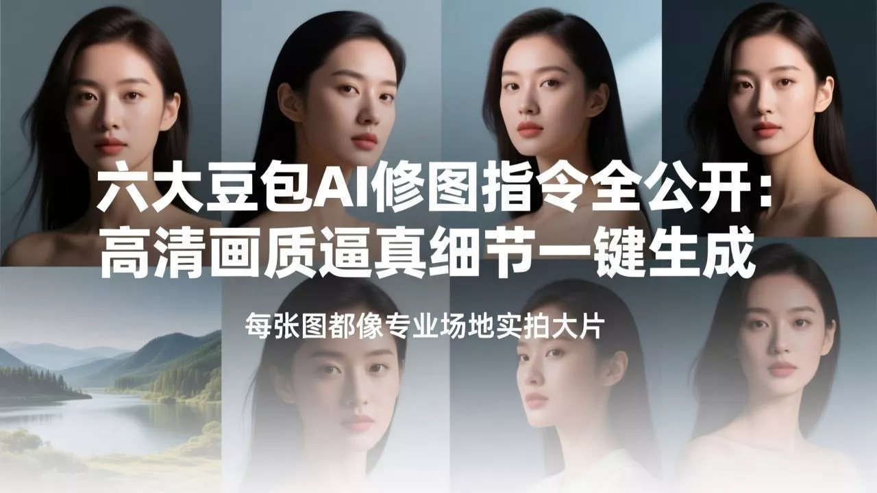 六大豆包AI修图指令全公开：高清画质逼真细节一键生成，每张图都像专业场地实拍大片 - 项目资源网