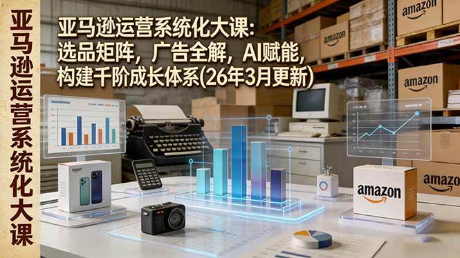 （17622期）亚马逊运营系统化大课：选品矩阵，广告全解，AI赋能，构建千阶成长体系(26年3月更新) - 项目资源网