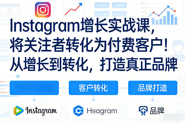 Instagram增长实战课，将关注者转化为付费客户！从增长到转化，打造真正品牌(双语字幕) - 项目资源网