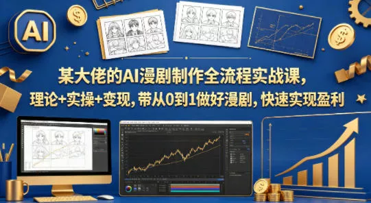 某大佬的AI漫剧制作全流程实战课，理论+实操+变现，带从0到1做好漫剧，快速实现盈利 - 项目资源网