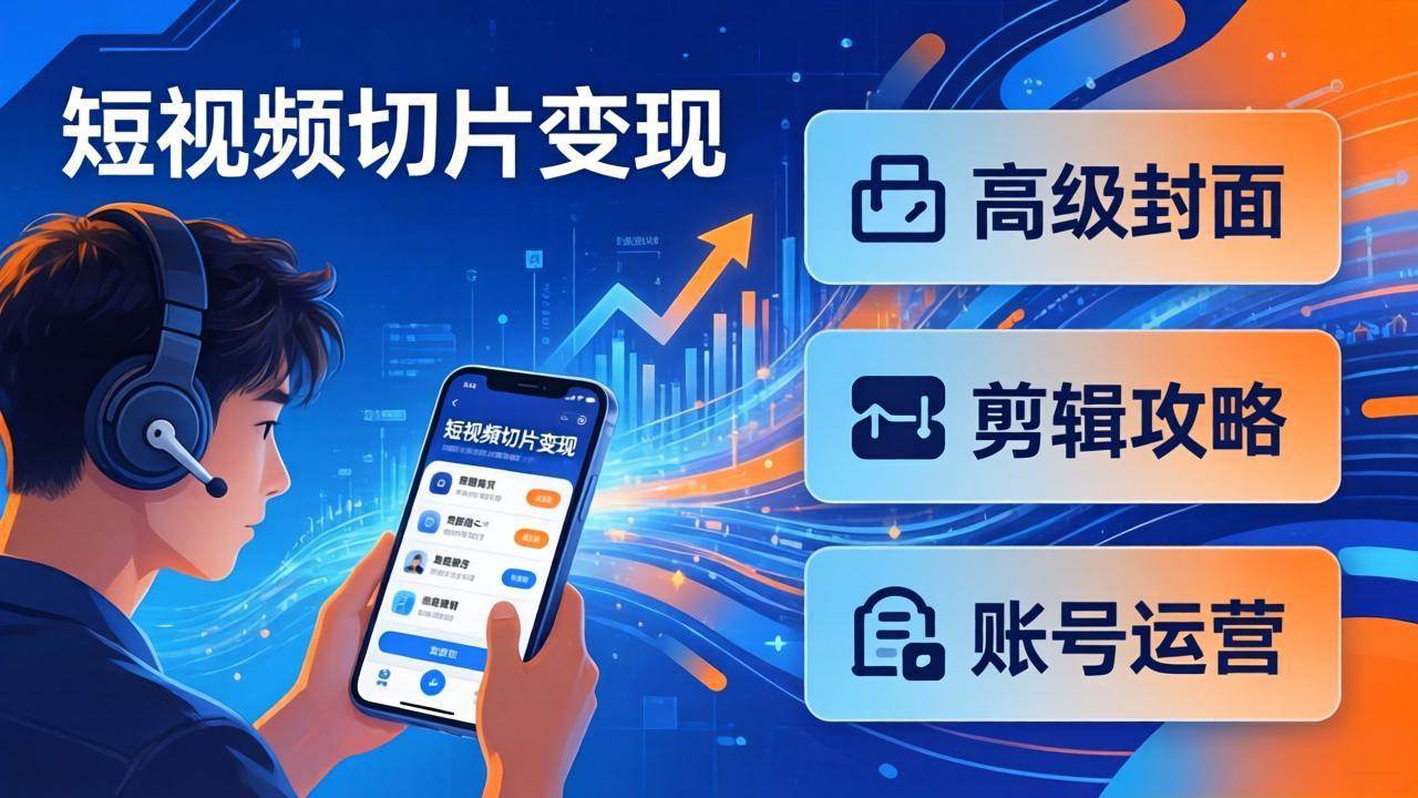 （17758期）短视频切片变现速成班2.0：高级封面+剪辑攻略+账号运营，0基础小白快速入局副业 - 项目资源网