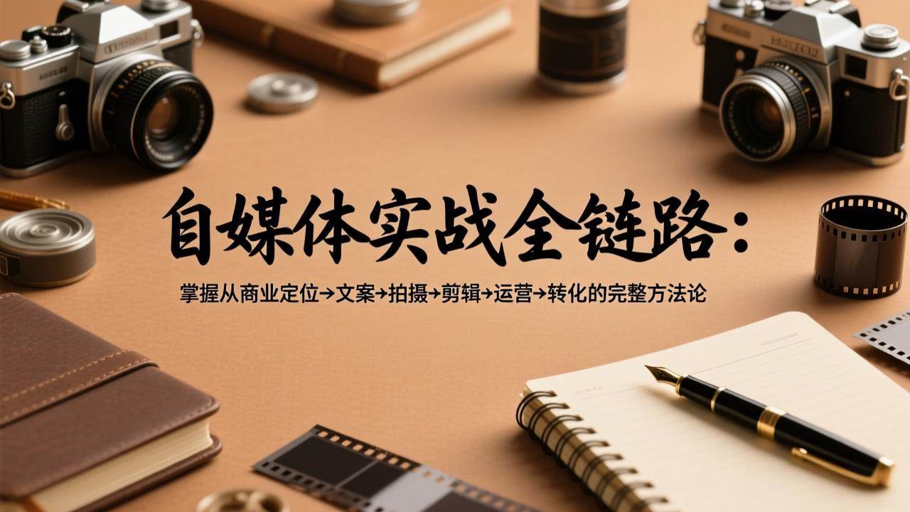 （17586期）自媒体实战全链路：掌握从商业定位→文案→拍摄→剪辑→运营→转化的完整方法论 - 项目资源网