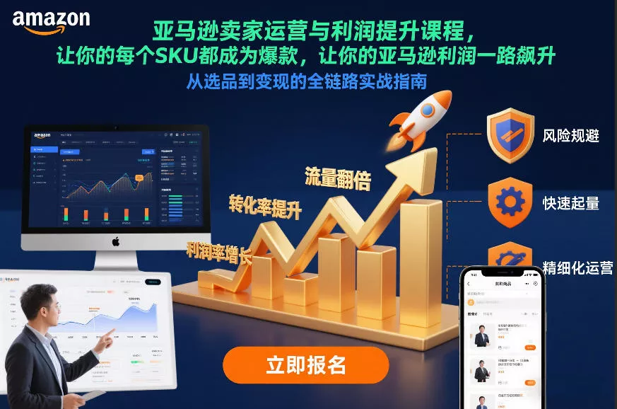 亚马逊卖家运营与利润提升课程，让你的每个SKU都成为爆款，让你的亚马逊利润一路飙升(更新12月) - 项目资源网