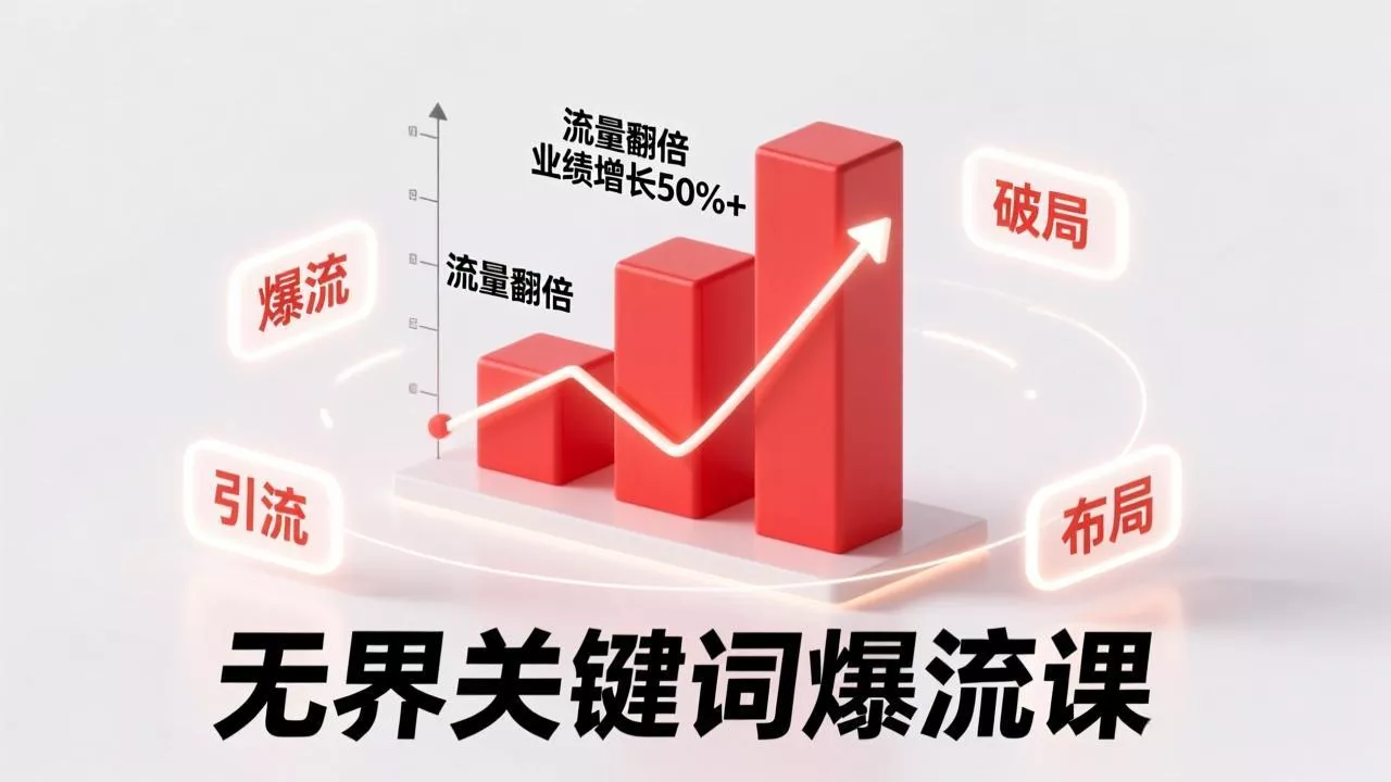 无界关键词爆流课，破局布局逻辑、阶段精准引流，实现流量翻倍，店铺业绩增长50%+。 - 项目资源网