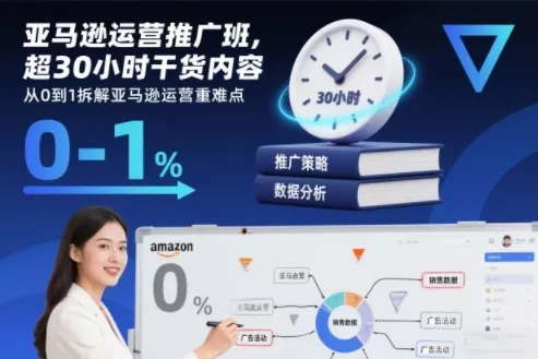 亚马逊运营推广班，超30小时干货内容，从0到1拆解亚马逊运营重难点 - 项目资源网