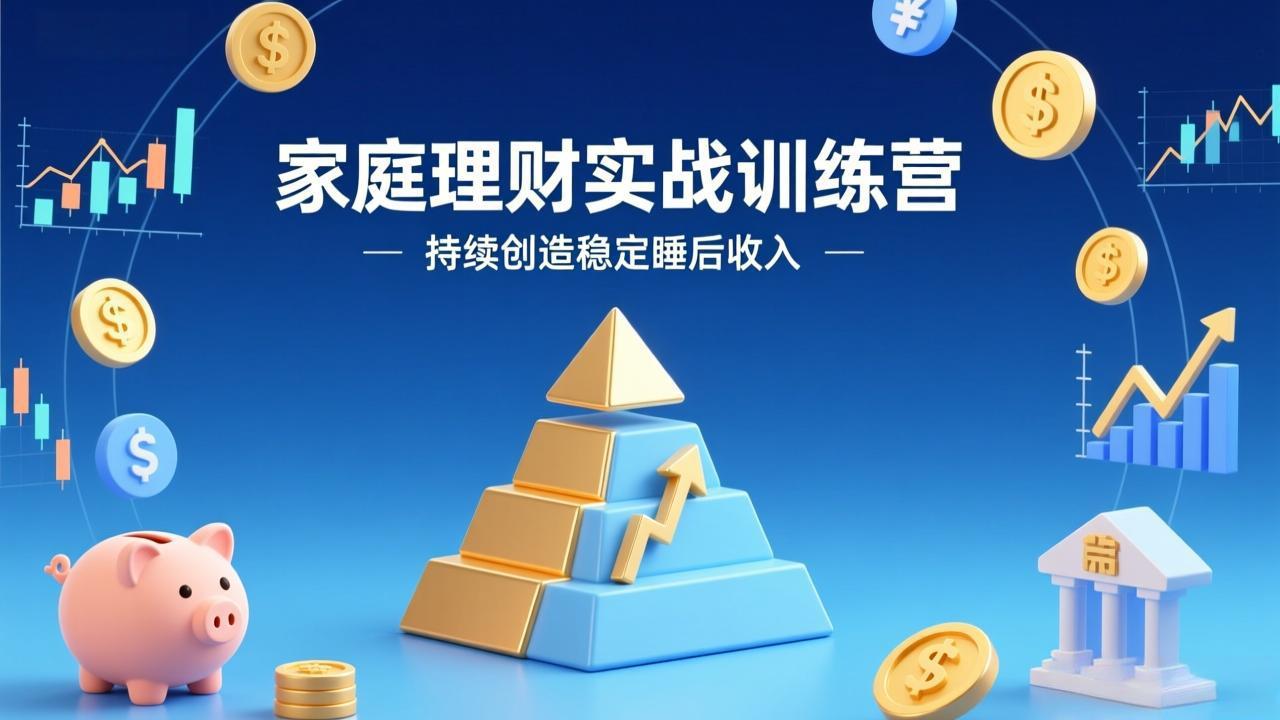 家庭理财实战训练营：从0到1建体系，三阶进阶层层递进，助你持续创造稳定睡后收入 - 项目资源网