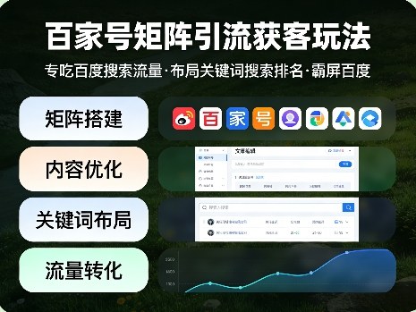 百家号矩阵引流获客玩法，专吃百度搜索流量，布局关键词搜索排名，霸屏百度 - 项目资源网