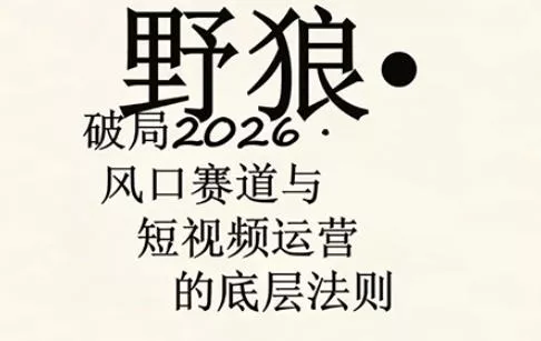 野狼团队·多平台实操运营课，覆盖AI口播、服装、好物、漫剪等热门玩法(更新4月) - 项目资源网