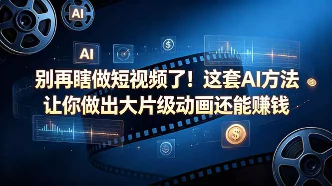 别再瞎做短视频了！这套 AI 方法让你做出大片级动画还能赚钱【原创双语字幕】 - 项目资源网
