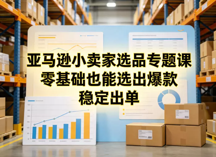 亚马逊小卖家选品专题课，零基础也能选出爆款，稳定出单 - 项目资源网