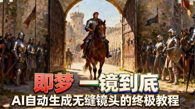 （18241期）即梦AI一镜到底终极教程，智能补帧+运镜技巧，AI自动生成无缝丝滑长镜头高效出片 - 项目资源网