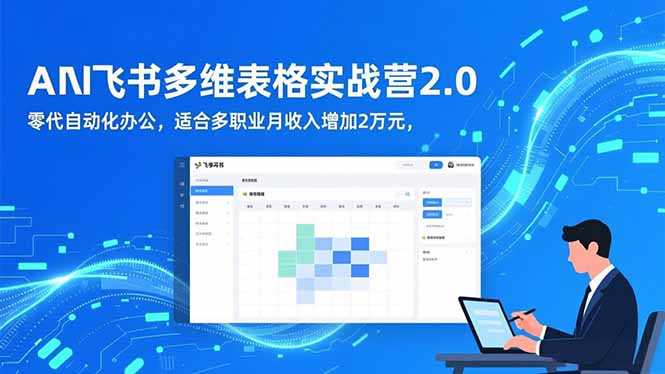 AI+飞书多维表格实战营2.0：零代码自动化办公，适合多职业月收入增加2万元 - 项目资源网