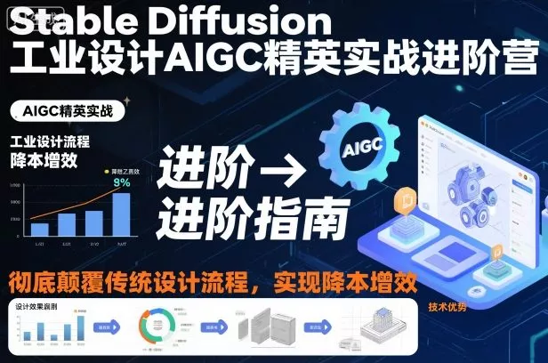 Stable Diffusion工业设计AIGC精英实战进阶营，彻底颠覆传统设计流程，实现降本增效 - 项目资源网