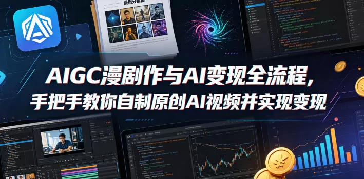AIGC漫剧创作与AI变现全流程，手把手教你自制原创AI视频并实现变现 - 项目资源网