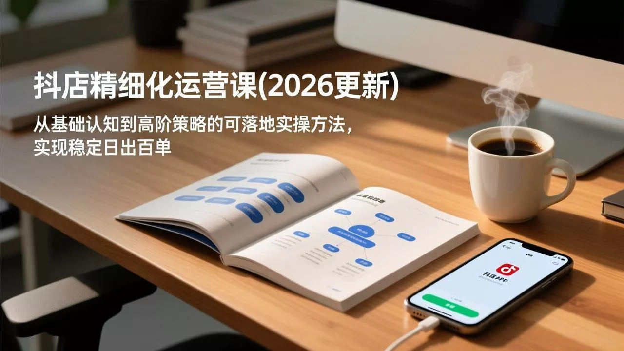 （18421期）抖店精细化运营课(更新5月)，从基础认知到高阶策略的可落地实操方法，实现稳定日出百单 - 项目资源网