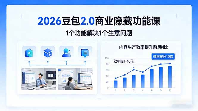 （17452期）2026豆包2.0商业隐藏功能课，1个功能解决1个生意问题，内容生产效率提升10倍 - 项目资源网