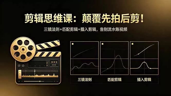 （18285期）剪辑思维课：颠覆先拍后剪！三镜法则+匹配剪辑+插入剪辑，告别流水账视频 - 项目资源网
