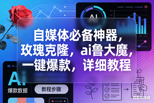 （17766期）玫瑰克隆，ai鲁大魔工具，自媒体必备神器，一键爆款，详细教程。 - 项目资源网