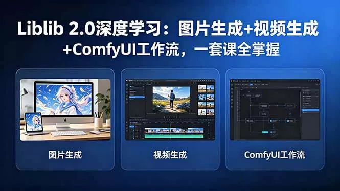 （18349期）Liblib 2.0深度学习：图片生成+视频生成+ComfyUI工作流，一套课全掌握 - 项目资源网