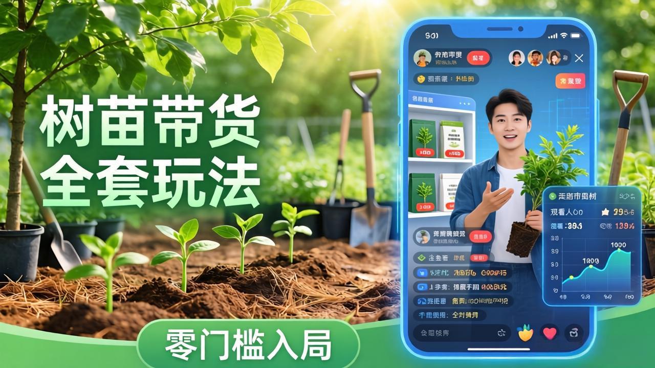 视频号AI树苗带货全套玩法：零门槛入局，掌握豆包、千问等AI工具制作树苗视频的全套流程 - 项目资源网