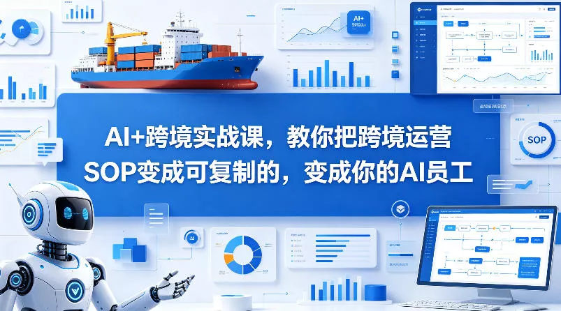 AI+跨境实战课，教你把跨境运营S0变成可复制的，变成你的AI员工 - 项目资源网