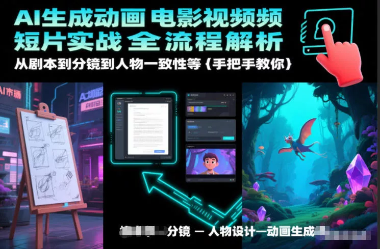 AI生成动画电影视频短片实战全流程解析，从剧本到分镜到人物一致性等手把手教你 - 项目资源网