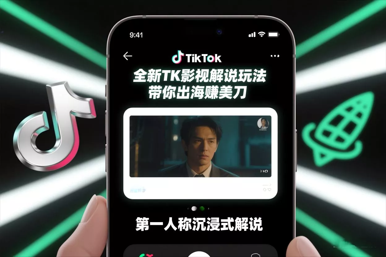 TikTok第一人称影视解说教学，全新TK影视解说玩法，带你出海賺美刀 - 项目资源网