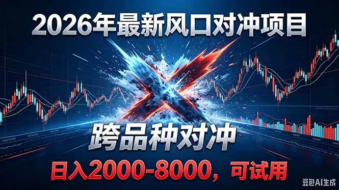 2026创业新风口！最新对冲！跨品种对冲！日收益2000-6000+ - 项目资源网