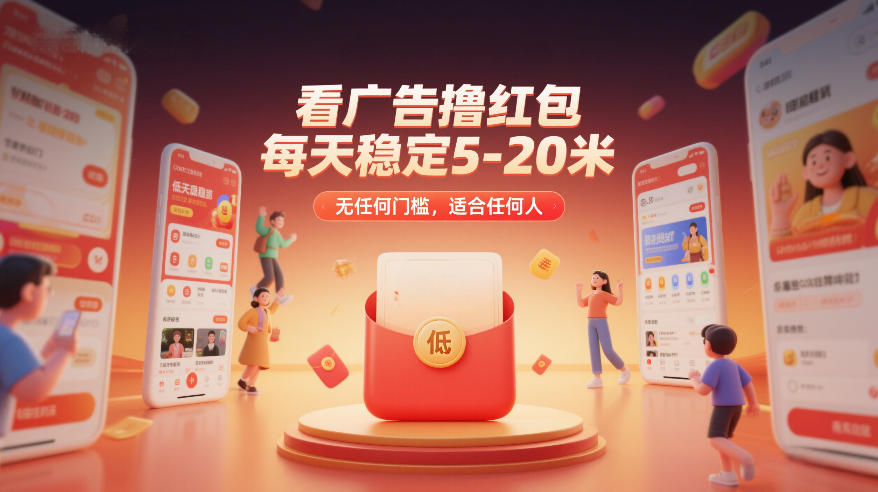 看广告撸红包，每天稳定5-20米，无任何门槛，适合任何人 - 项目资源网