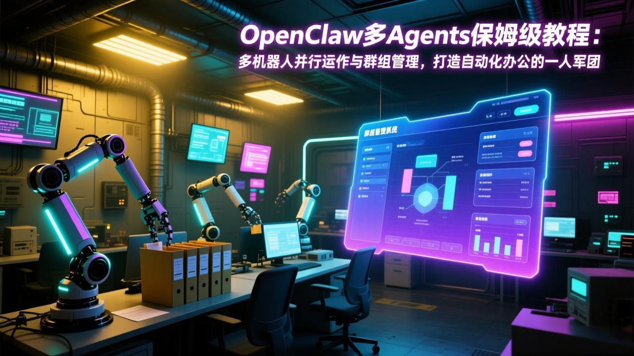 OpenClaw多Agents保姆级教程：多机器人并行运作与群组管理，打造自动化办公的一人军团 - 项目资源网