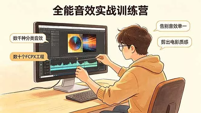 （18287期）全能音效实战训练营：数千种分类音效+数十个FCPX工程，告别音效单一，剪出电影质感 - 项目资源网