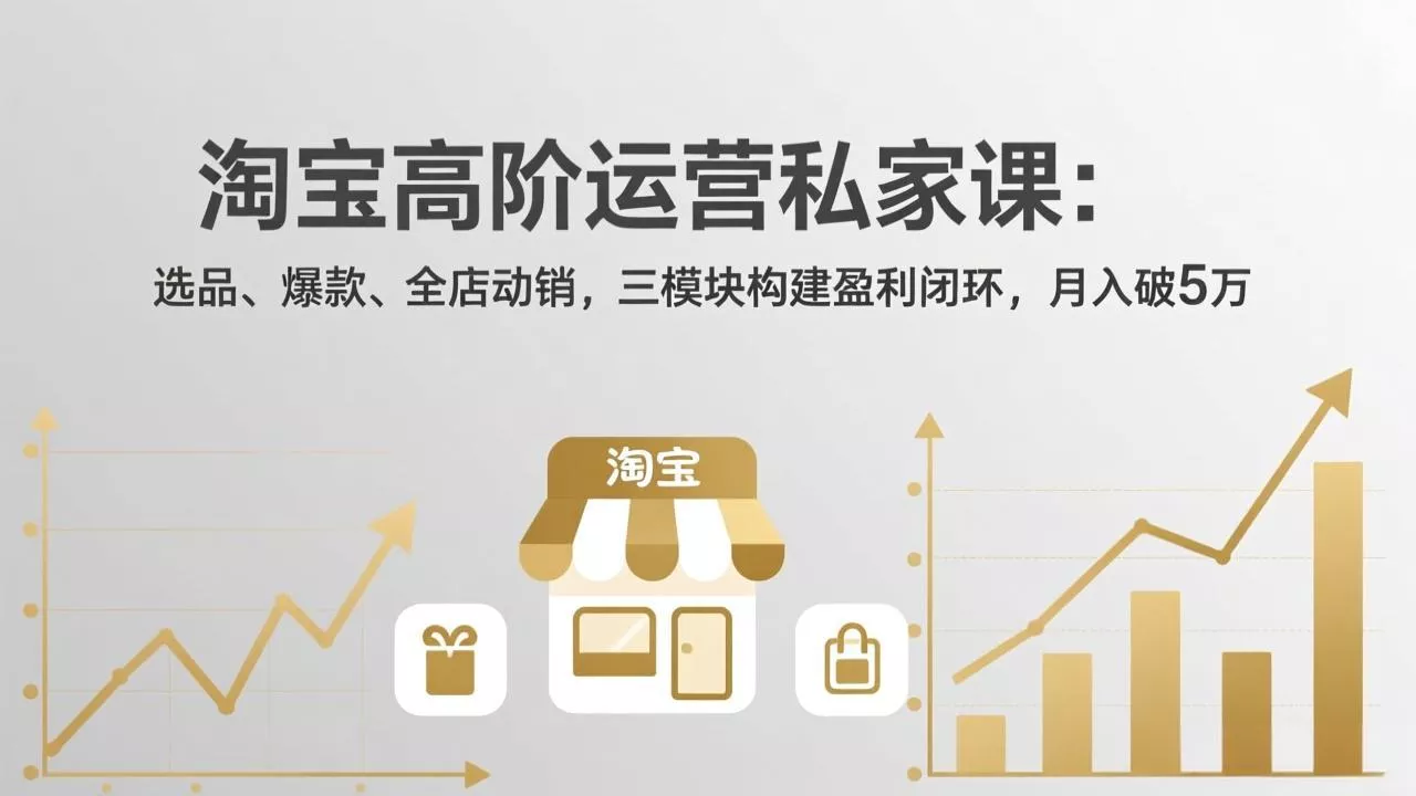 淘宝高阶运营私家课(更新26年4月 - 项目资源网