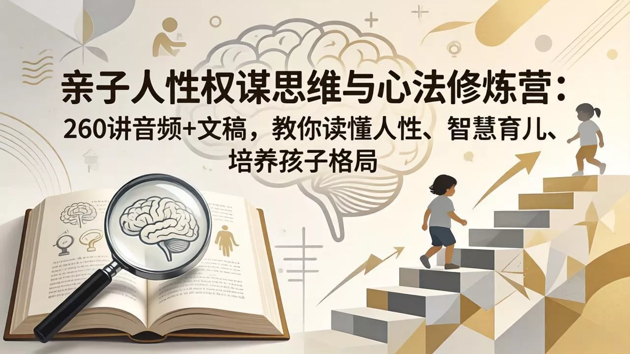 亲子人性权谋思维与心法修炼营：260讲音频+文稿，教你读懂人性、智慧育儿、培养孩子格局 - 项目资源网