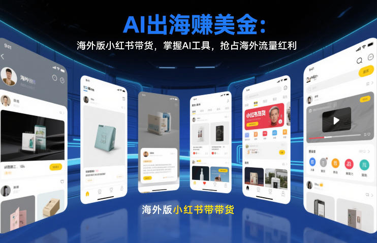AI出海賺美金：海外版小红书带货，掌握AI工具，抢占海外流量红利(更新2026) - 项目资源网