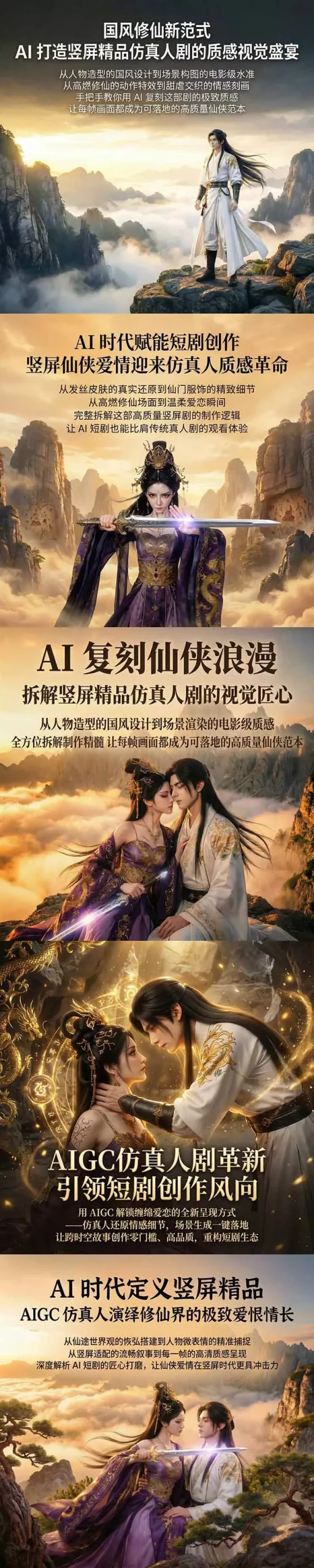 AIGC 仿真人短剧创作革新，解锁仙侠爱恋全新呈现，一键出高质场景，零门槛打造爆款剧集 - 项目资源网