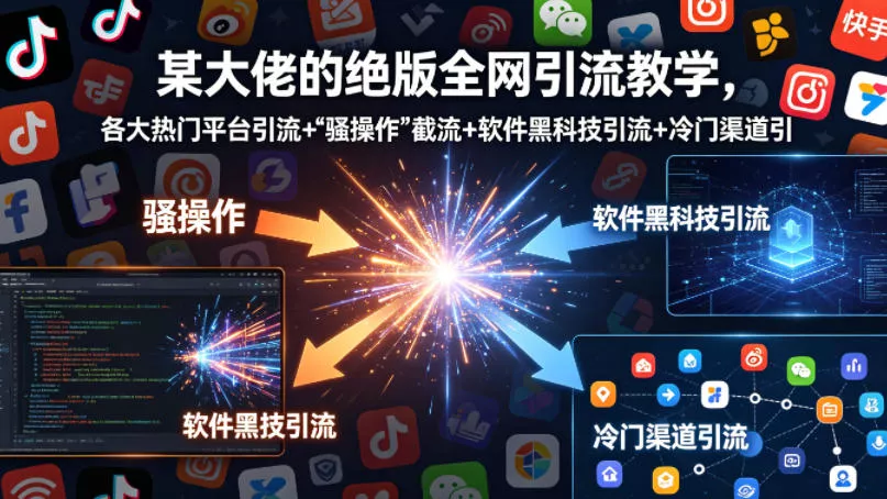 某大佬的绝版全网引流教学，各大热门平台引流+ - 项目资源网