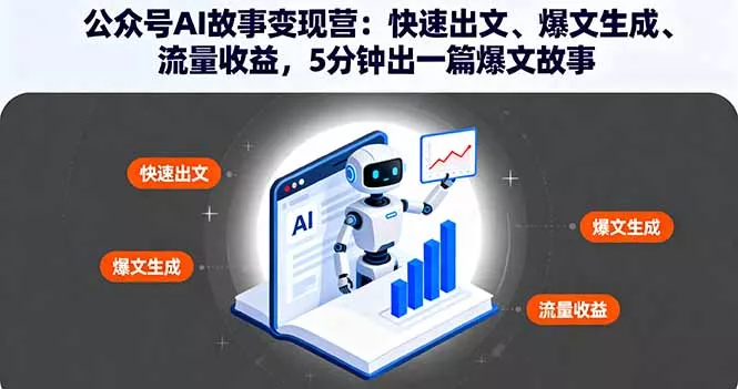 公众号AI故事变现营：快速出文、爆文生成、流量收益，5分钟出一篇爆文故事 - 项目资源网