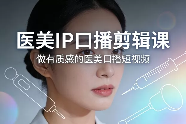 医美IP口播剪辑课，做有质感的医美口播短视频 - 项目资源网