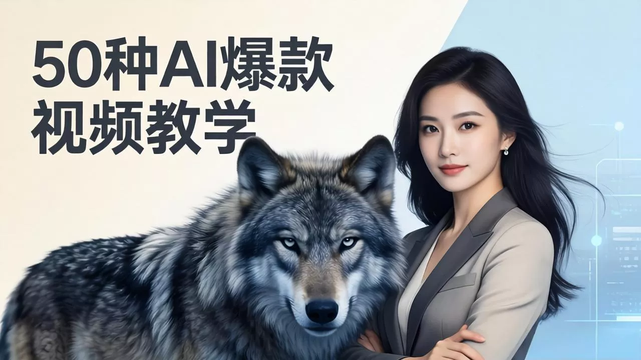 50种AI爆款视频教学：影视级古诗词+治愈萌宠+山海经蛟龙，高阶宝典商业落地 - 项目资源网