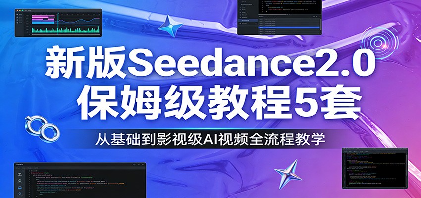 新版Seedance2.0保姆级教程5套：从基础到影视级AI视频全流程教学 - 项目资源网