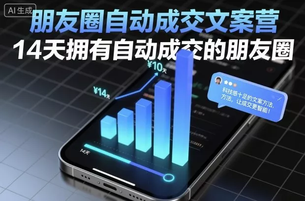 朋友圈自动成交文案营，14天拥有自动成交的朋友圈 - 项目资源网