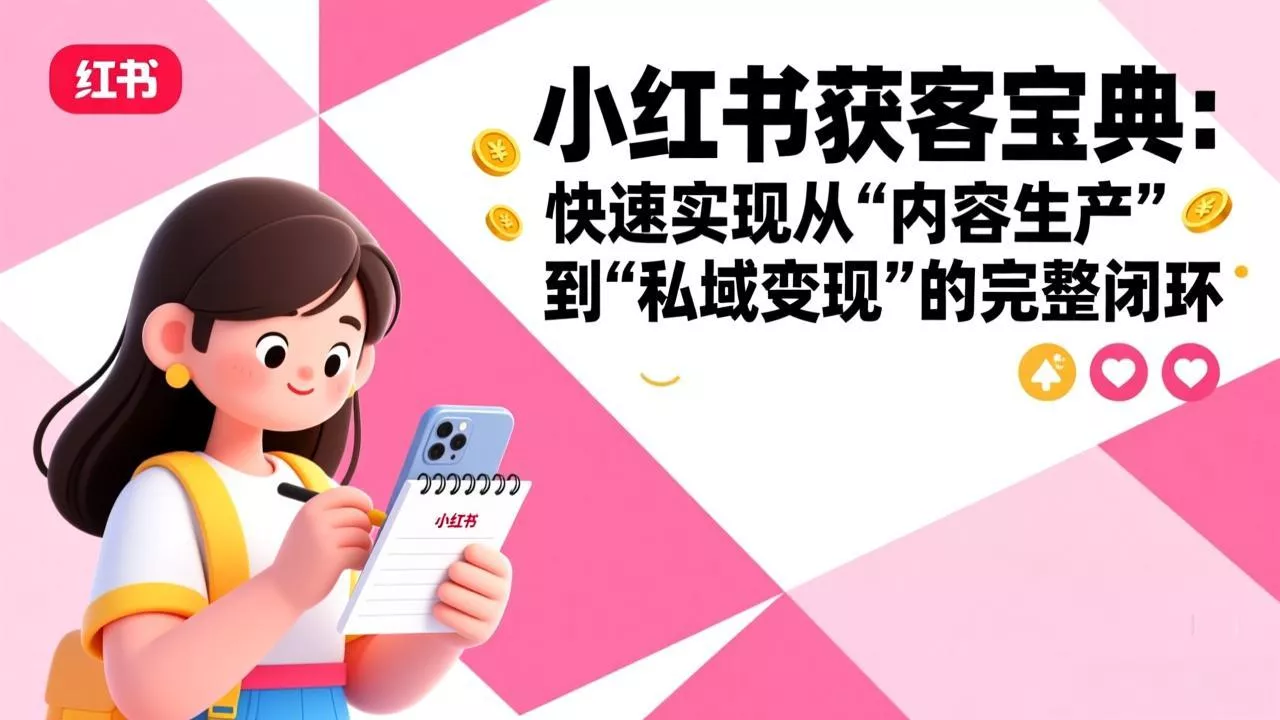 小红书获客宝典：快速实现从“内容生产”到“私域变现”的完整闭环 - 项目资源网